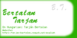 bertalan tarjan business card