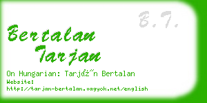 bertalan tarjan business card